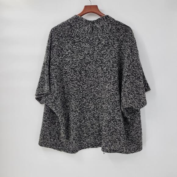 BB Dakota Womens Knit Cardigan Black XS Open Front Design Relaxed Fit 3/4 Sleeve - Picture 2 of 12